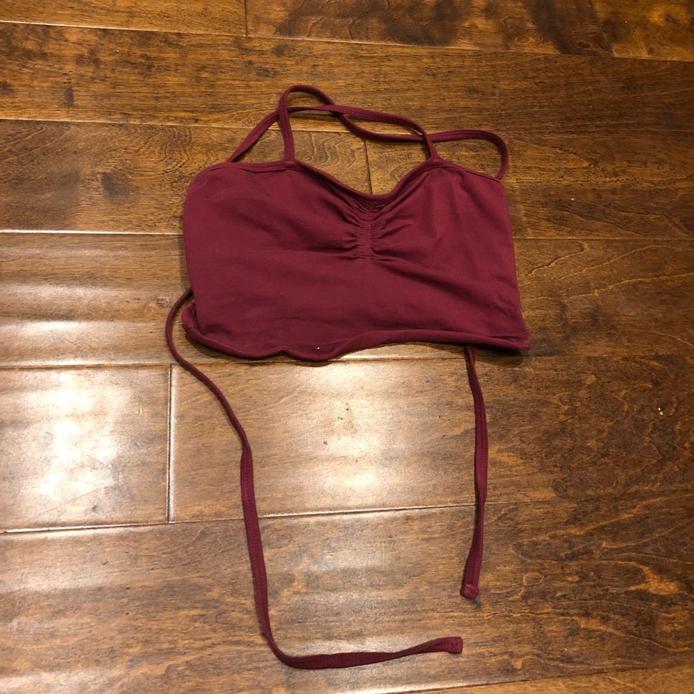 Burgundy crop top